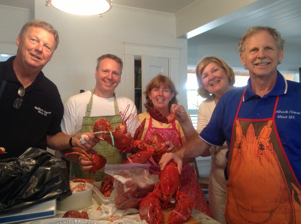 L-R: Kitchen King, Hubster, Beemie, Family Matriarch and Tail Man (the lobster tails were this in-law's specialty)